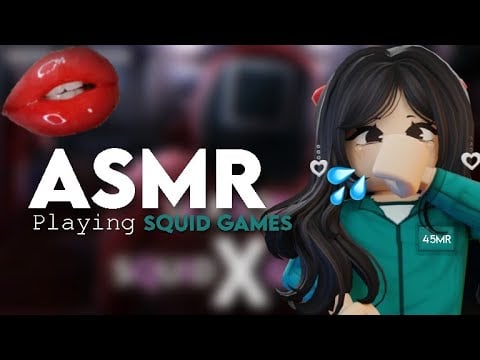 ROBLOX ASMR★ GAMEPLAY playing SQUID GAMES 3 (WHISPERING& KEYBOARD and MOUTH sounds) 😴💕