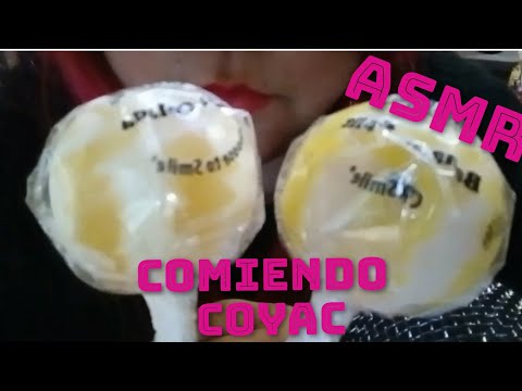 ASMR-Sin hablar/Comiendo Coyac/lollipop(Extremadamente relajante) #mouthsounds - #eatingsounds