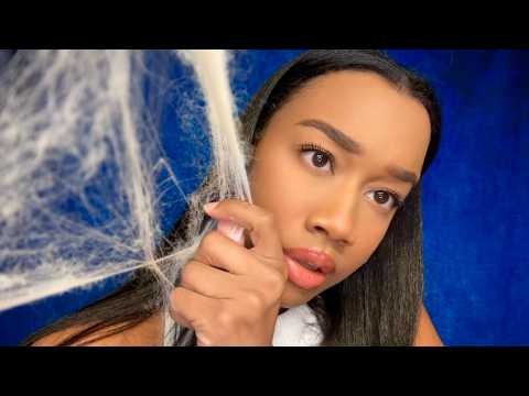 ASMR Plucking Spiderwebs Out of Your Eyes 🕷️🕸️🤏🏽