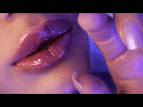 ASMR Mouth sounds tk tk | close face touching