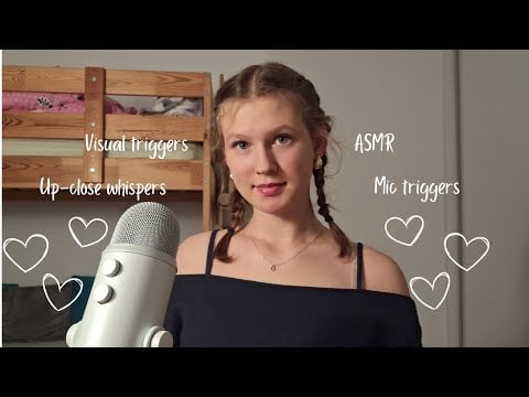 ASMR| Mic scratching, foam cover, fluffy cover, visual triggers, mic brushing, and more!! ♡♡