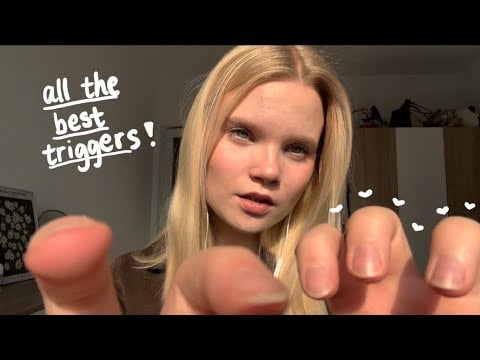 ASMR fabric scratching, mouth sounds, hand movements, hand sounds ☀️ | no talking