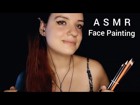 ASMR Gesichtsmakeup mit Buntstiften | Facepainting 😊🖍️