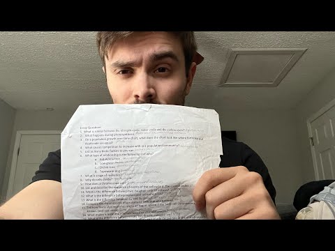 ASMR Biology Questions From 2009 with Paper Sounds