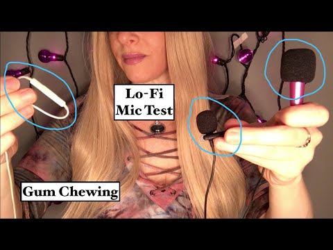 [ASMR] Gum Chewing | Lo-Fi Mic Test | Cheap Mics from Wish & Apple Mic