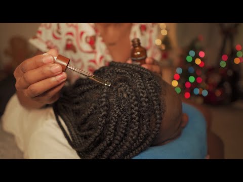 ASMR | Real Person Scalp Oiling & Sensory Test on Braids