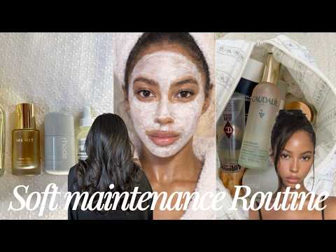 Soft Self maintenance routine: Haircare, solo self care , skincare &tips
