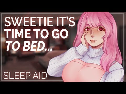 ASMR Sleep Aid - Mommy tucks you in [Cuddles under the blanket] [Headpats]