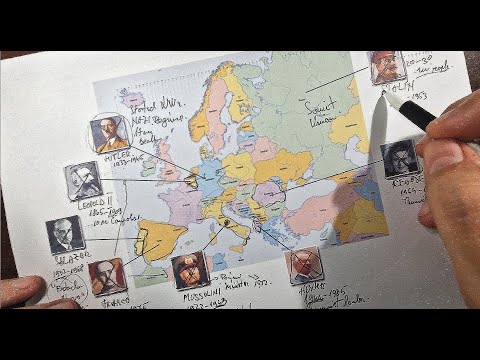 ASMR: All EUROPE's Most Evil DICTATORS  Stats & Shocking Facts [ASMR tracing & History]