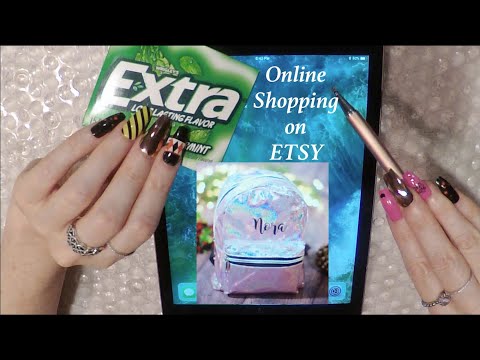 ASMR Gum Chewing Shopping Etsy on Ipad | Tingly Whisper