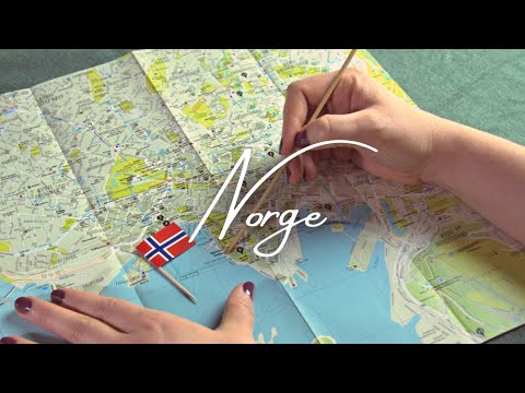 ASMR Norway & Oslo 🇳🇴 soft spoken map-tracing to help you sleep