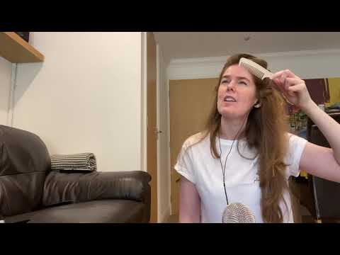 ASMR Hair Play ~ Brushing my Long Knotty Hair