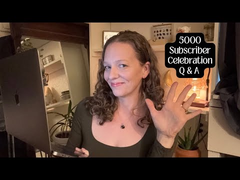 ASMR 5000 Subscriber Celebration Q&A🥳 Soft Spoken with Gentle ASMR Triggers in the Background