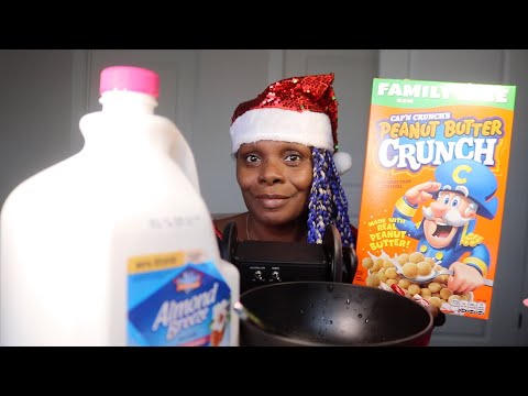 Family Size peanut Butter Crunch ASMR Eating Sounds