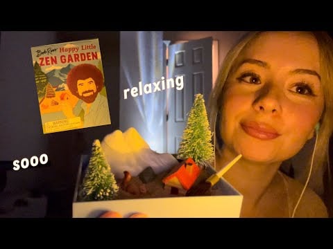 Asmr Build Bob Ross’ Zen Garden With Me🏔️🖼️🎨