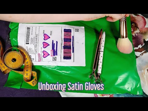 ASMR Satin Gloves Unboxing {Long Gloves, Soft Speaking & Plastic Crinkles} 🧤🌸 PLUM & LILAC