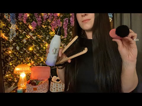 ASMR Hair & Makeup Unready (brushing, hair sounds, rummaging) Wedding Series Pt 7