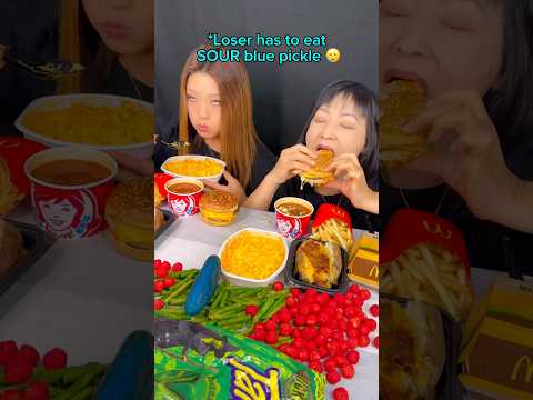 McDonald’s vs Wendy’s race eating challenge… #food #eating #mukbang #mcdonalds