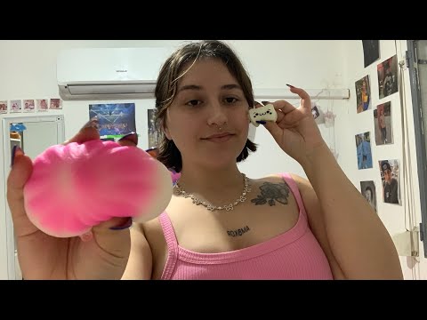 asmr palabras repetitivas más visuales con SQUISHIES