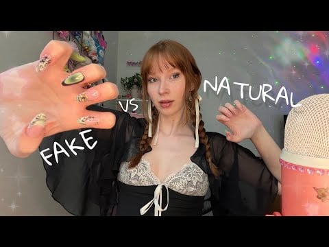 ASMR Fake VS Natural Nails (Mic Triggers, Scratching, Tapping)
