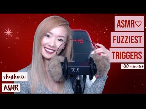 💜[ASMR] Fuzzy Fluffy Triggers ❤️ [Rhythmic Sounds](Limited Talking)