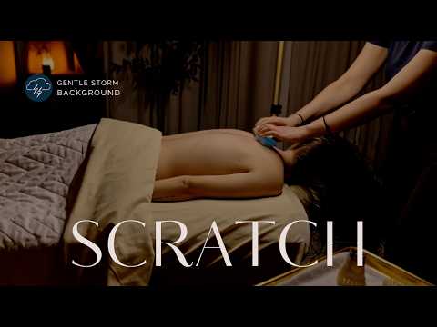 ASMR ⛈️ Hair Play & Back Scratching on a Stormy Day [No Talking]