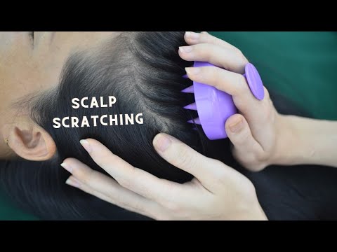 ASMR Scalp Massage, Head Massage Aggressive On Real Person For Relieve Headache, Stress