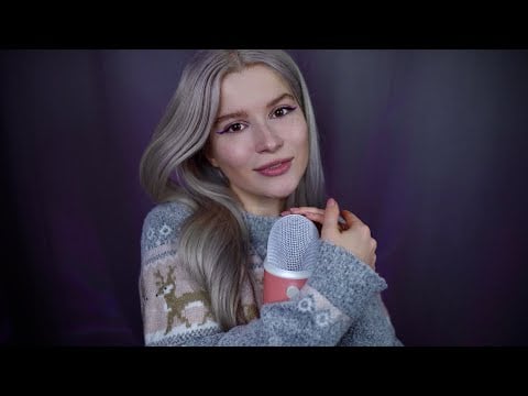 ASMR cozy sweater scratching 🥰 Soft fabric, clothes sounds, whispering, breathing for anxiety relief
