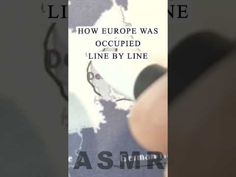 Tracing Axis Occupation War Map of Europe - WW2 | ASMR #asmrhistory #asmrtracing #ww2history