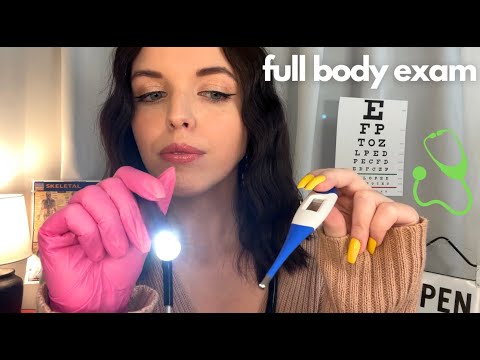 ASMR Full Body Exam & Doctor Check-Up 💊 | Soft Spoken Roleplay, Gloves, Light Triggers