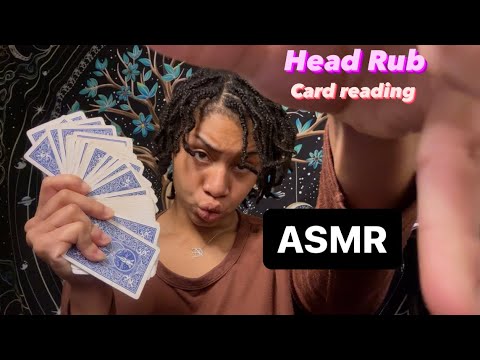 ASMR - Head Massage & Card Shuffling