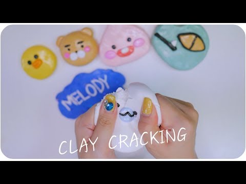 ASMR🔨 Clay Cracking !  Satisfying ASMR   粘土割れ nứt đất sét растрескивание глины