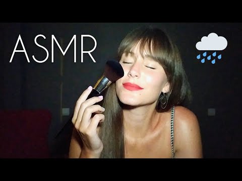 ASMR🎧 Haciéndome ASMR a mi misma🙄 VISUAL TRIGGERS + Sonidos de LLUVIA - asmr español