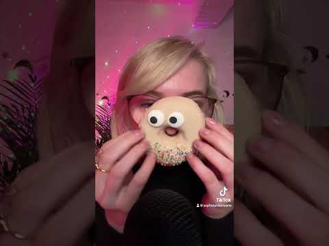 ASMR Mukbang 🍩 Eating A Cute Donut #asmr #mukbang #asmreating