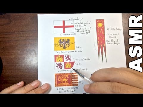 ASMR: Most Iconic Flags & Heraldry of Medieval Europe with Their Stories | ASMR history + whispering