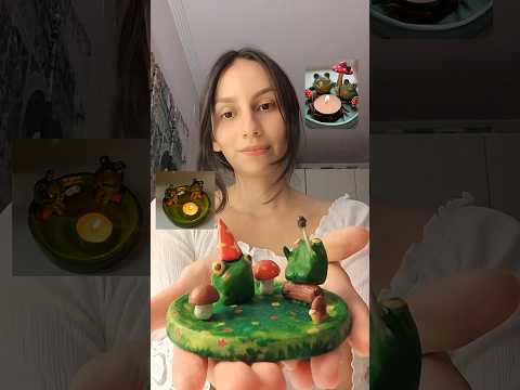 Aesthetic art with air dry clay 🐸 ASMR painting