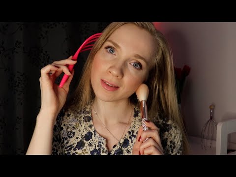 ASMR SUOMI Kasvo- ja Päähieronta😍Personal Attention💖Face Brushing, Scalp Massage💤