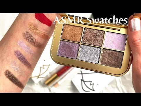 ASMR 🌙 Lisa Eldridge swatches - Betty palette & more (no talking)