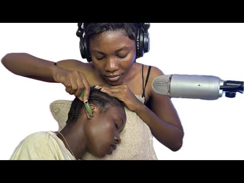 ASMR Deep Ear Cleaning, Ear Flossing, PimplePopping, Head Scratching & Ear Eating.  NIT-PICKING 