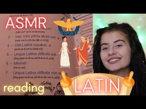 ASMR reading in LATIN until you fall asleep 😴 💤 (whispered reading, tracing)