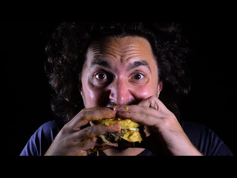 ASMR Eating Chicken Onion Ring Duck Bacon Eggo Waffle Sandwich