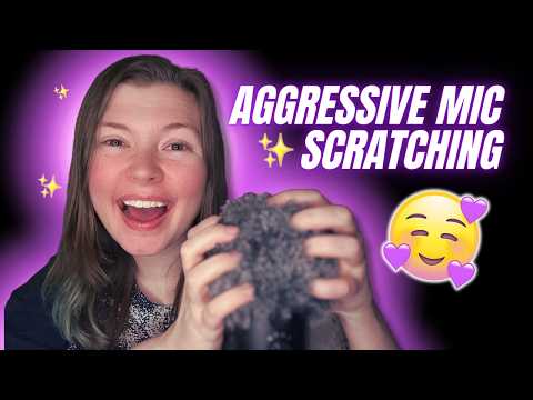 ASMR Fast and Aggressive Fluffy Mic Scratching With Layered Sounds