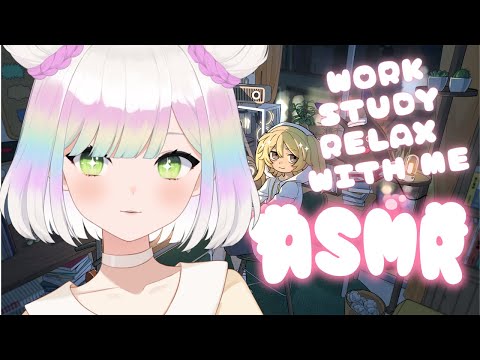 【ASMR(?)】cozy co-working with me✨💙 | relaxing typing and lofi🤓 |  *☆ productivity aid *☆ 【EN/日本語】