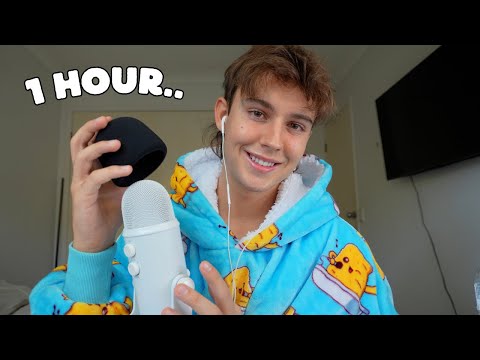 ASMR 1 Hour of INTENSE Mic Triggers (pumping, rubbing, scratches) looped/minimal talking