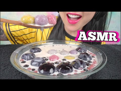 ASMR *KYOHO GRAPE JELLO + BUA LOY บัวลอย (RELAXING EATING SOUNDS) LIGHT WHISPER | SAS-ASMR