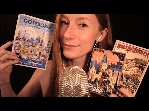 ASMR | Soft-speaking stories from my Europe trip with postcards