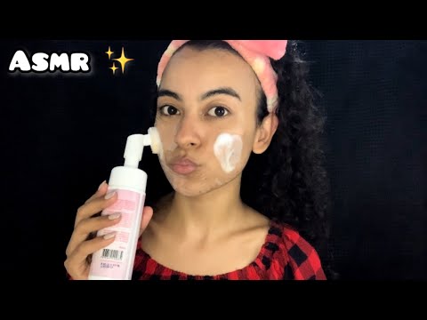 ASMR COM VOZ SUAVE/ FAZENDO SKIN CARE ENQUANTO CONVERSO SOBRE VIAGEM, PELE, SONHOS.