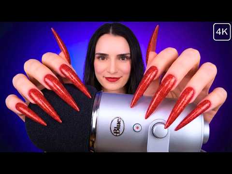 ASMR PURE Mic Scratching for INSTANT Sleep & Relaxation 😴 ULTRA Long Nails 🔥 No Talking 4K