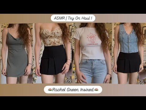 ASMR | Rachel Green Inspired Try On Haul 🪷 (lots of fabric scratching!!!)