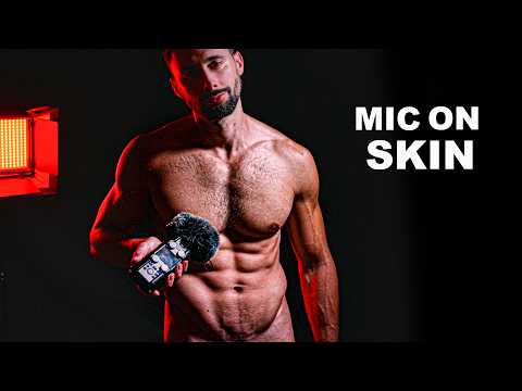 Slow Mic Rubbing on Muscles🌙Shirtless Chest & Abs Sounds for Deep Sleep
